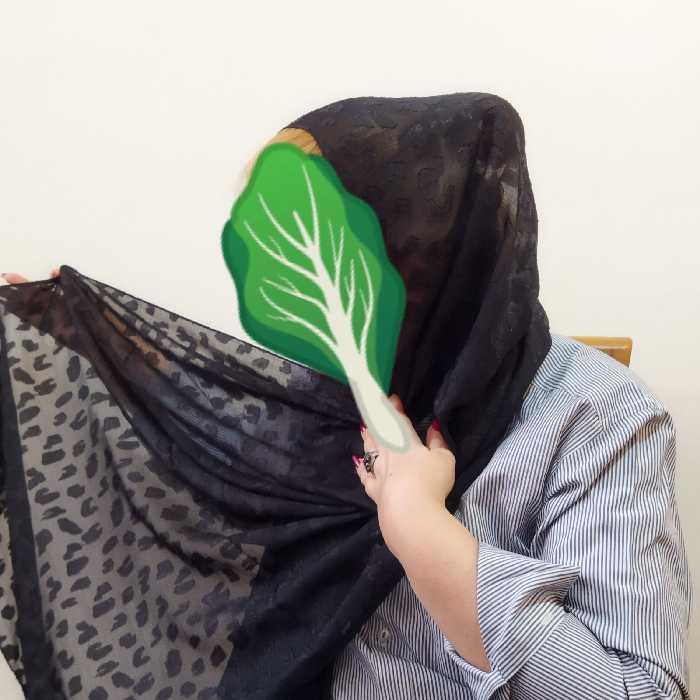 شال کرپ یاخما طرحدار