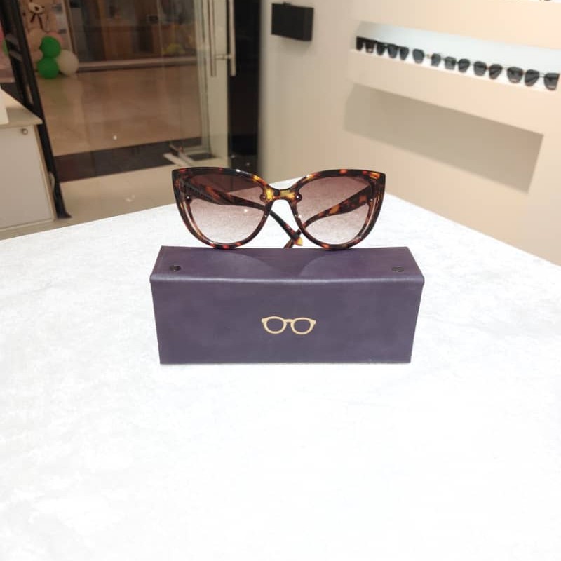 عینک افتابی jimmy choo گربه ای رنگ قهوه ای پلنگی