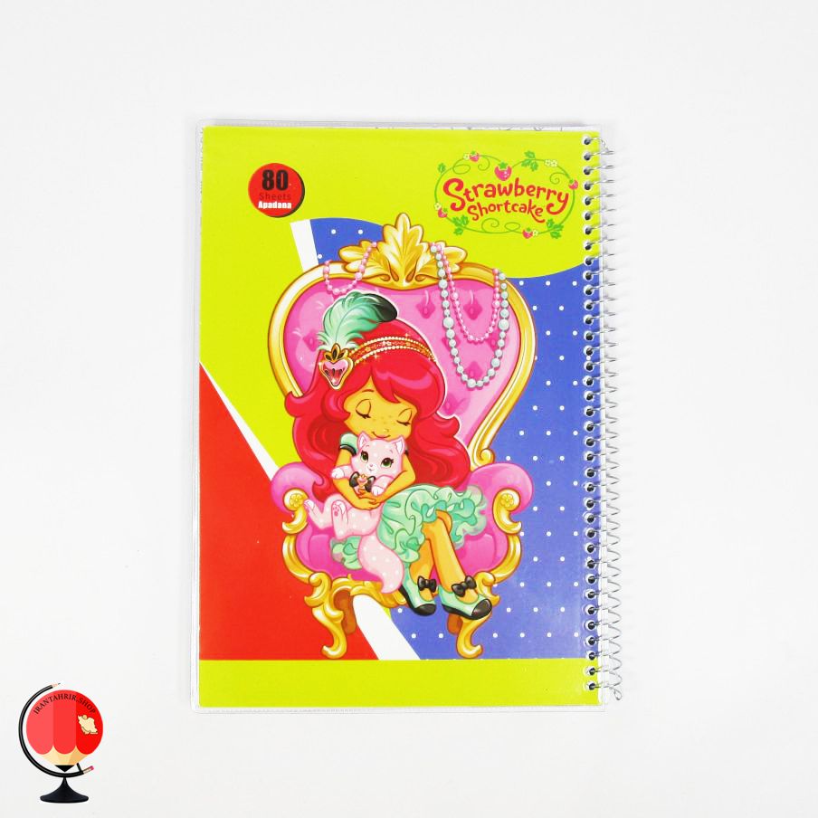 دفتر مشق 80 برگ سیمی مجلد طرح دختر توت فرنگی آپادانا