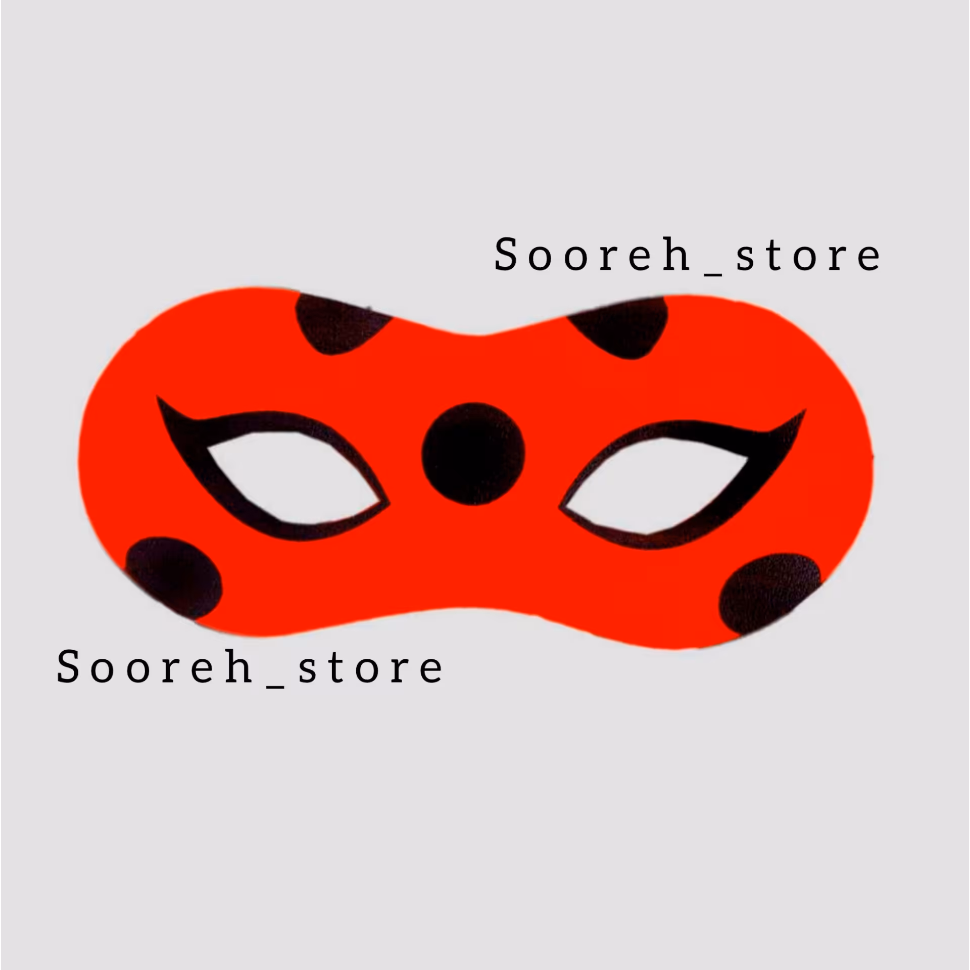 ماسک دختر کفشدوزکی نقاب دختر کفشدوزکی