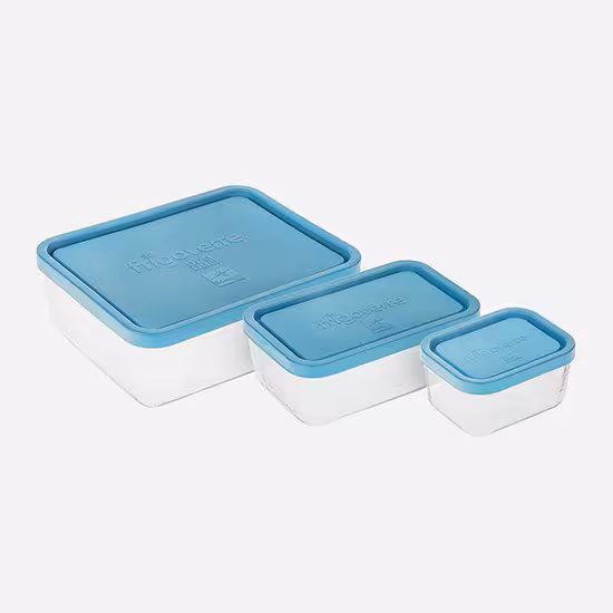 ست 3 عددی ظروف غذا فریزری مستطیل فریگوئر ایتالیا کد 90210