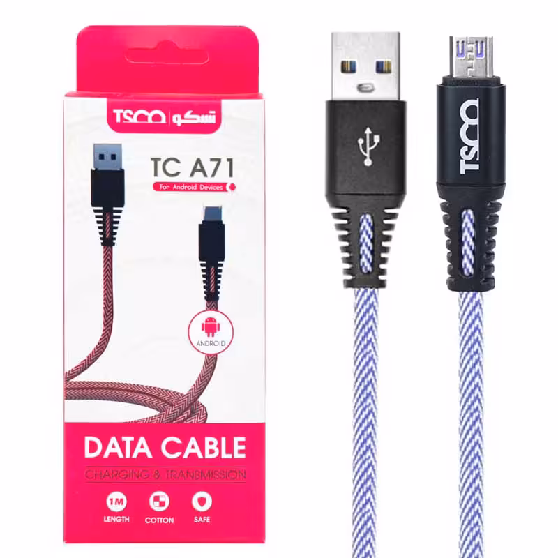 کابل شارژ MicroUSB تسکو TSCO TC A71 آبی