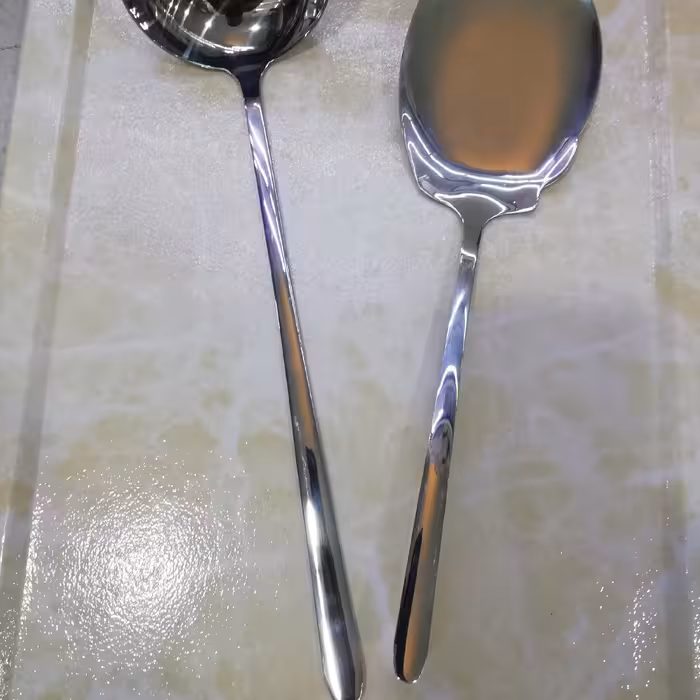 کفگیر و ملاقه استیل آهنربا نگیر جفتی ( در سه مدل) 