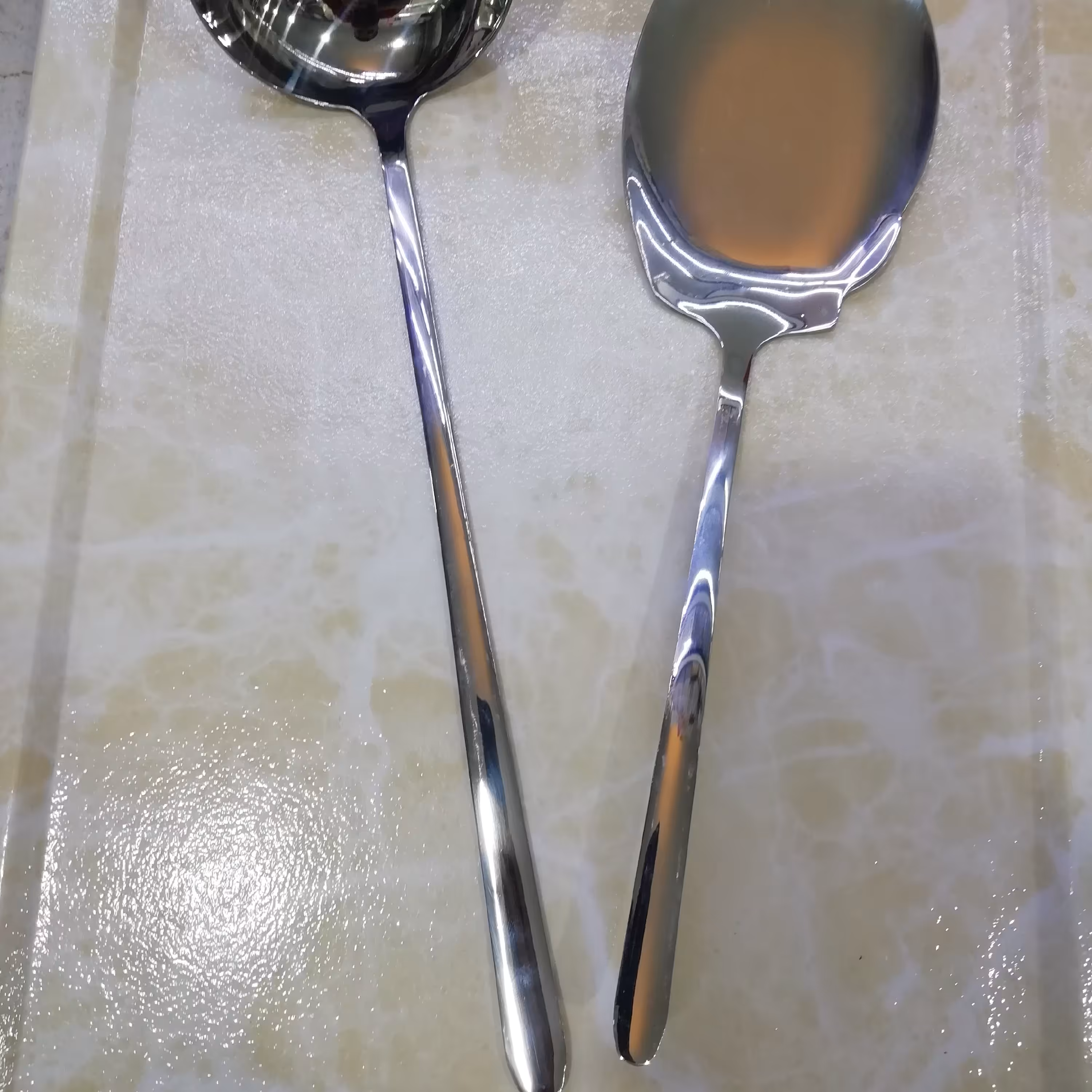 کفگیر و ملاقه استیل آهنربا نگیر جفتی ( در سه مدل) 