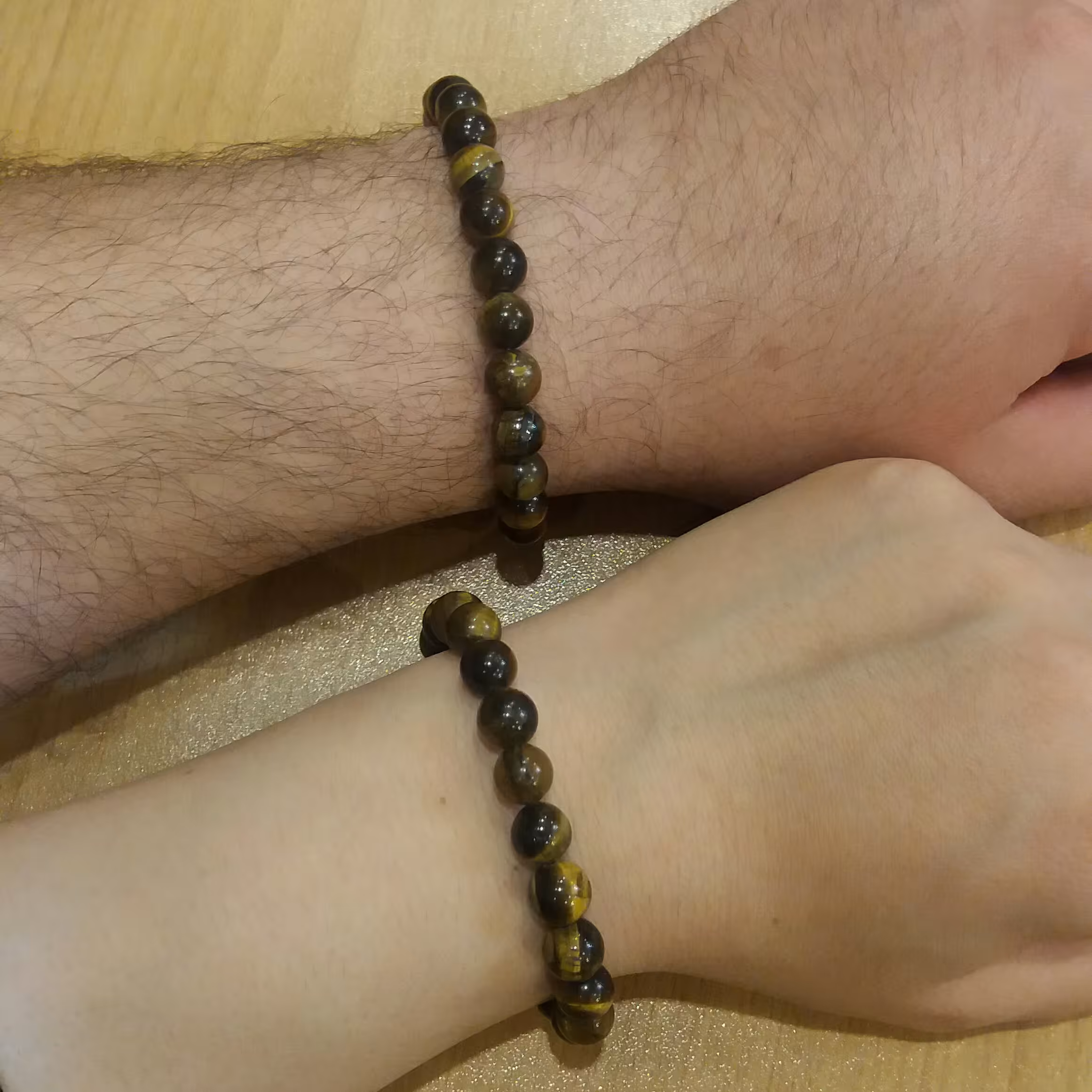 ست دوعددی دستبند مردانه و زنانه چشم ببر ساده