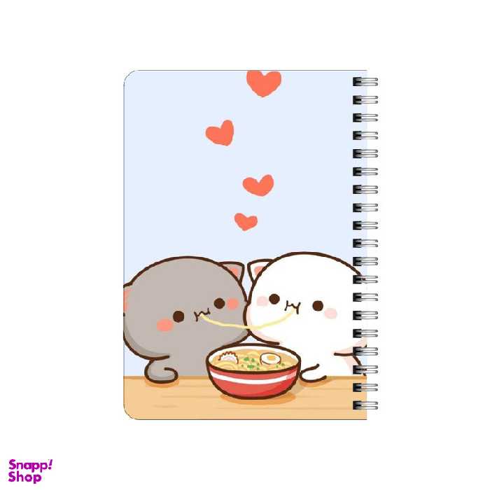 دفترچه یادداشت بامبیلیپ مدل چوبی طرح گربه و نودل کد 8900595