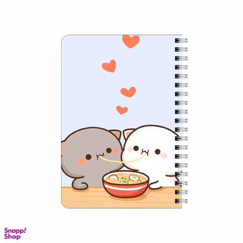 دفترچه یادداشت بامبیلیپ مدل چوبی طرح گربه و نودل کد 8900595