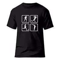 تیشرت فوتسال فشن لاین FUTS 6 |مشکی/سفید