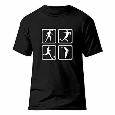 تیشرت فوتسال فشن لاین FUTS 6 |مشکی/سفید