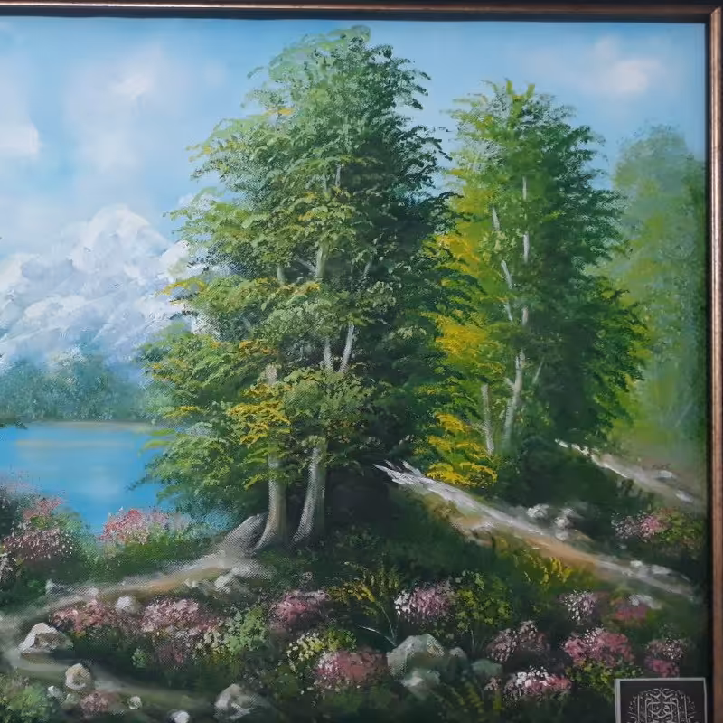 تابلو رنگ روغن طرح طبیعت بهار