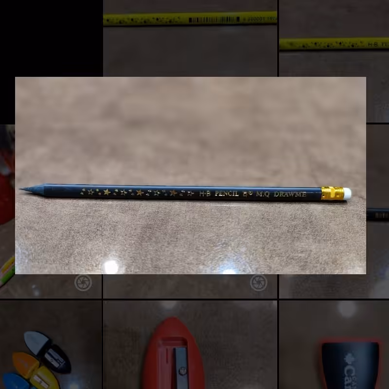 مداد مشکی پاک کن دار  ذغالی mq