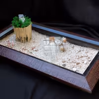 بطری شیشه 15 cc حکاکی شده با طرح دلخواه