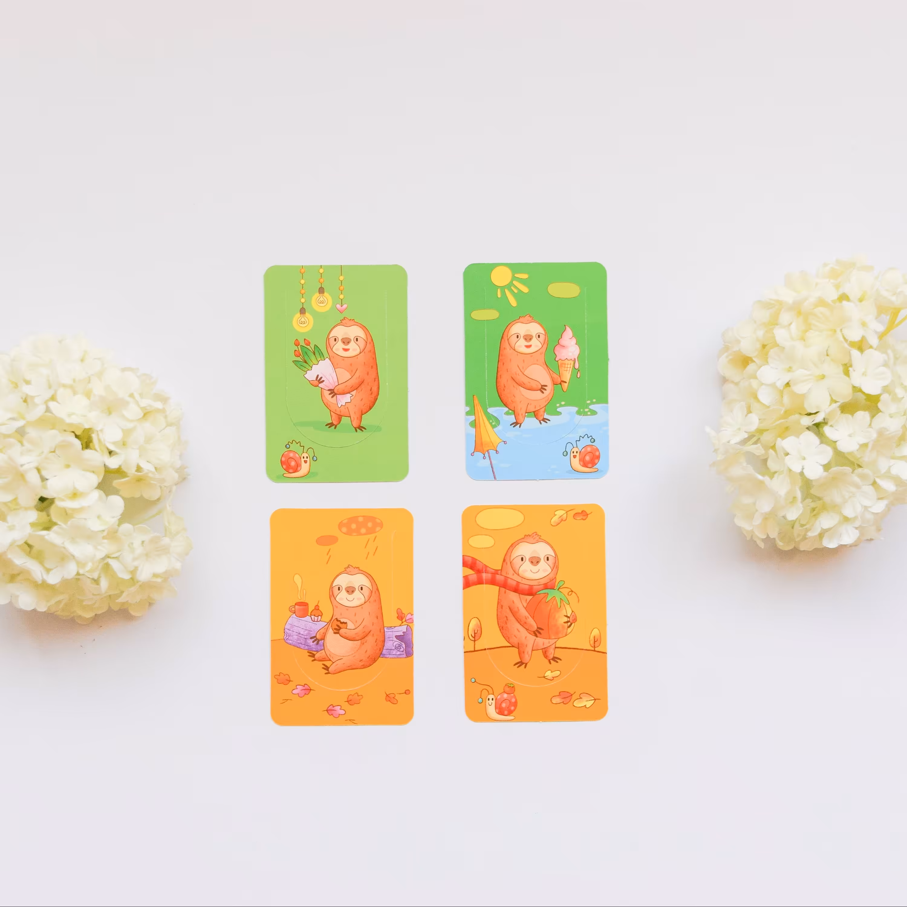 نشانگر کتاب طرح خرس تنبل فصل ها 