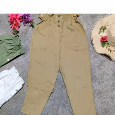 شلوار کتان مام فیت فری سایز