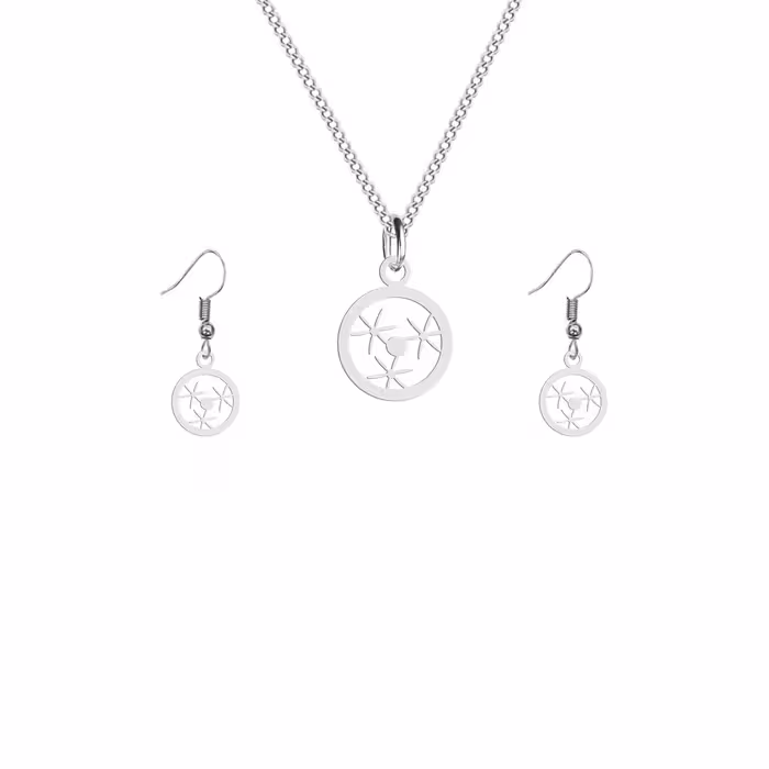 نیم ست هایکا گالری طرح دایره و گل کد ha37