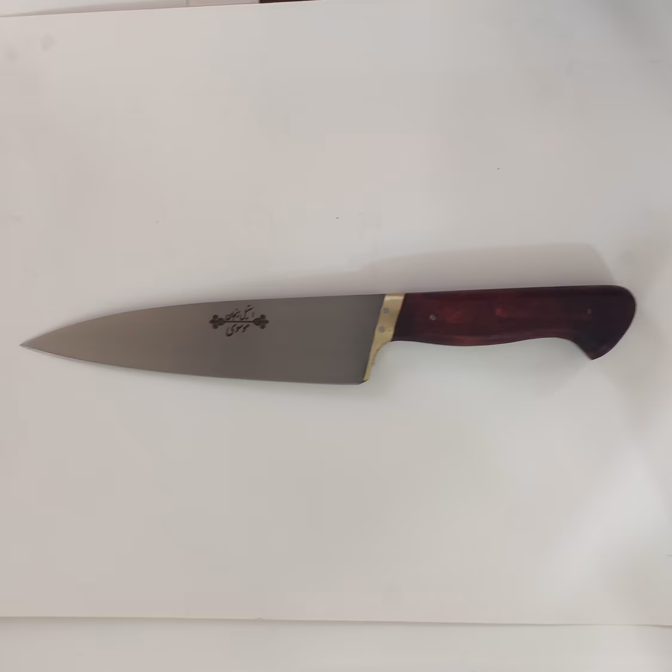 چاقو  راسته آشپزخانه  استیل زنجان باربند برنجی سایز 3 