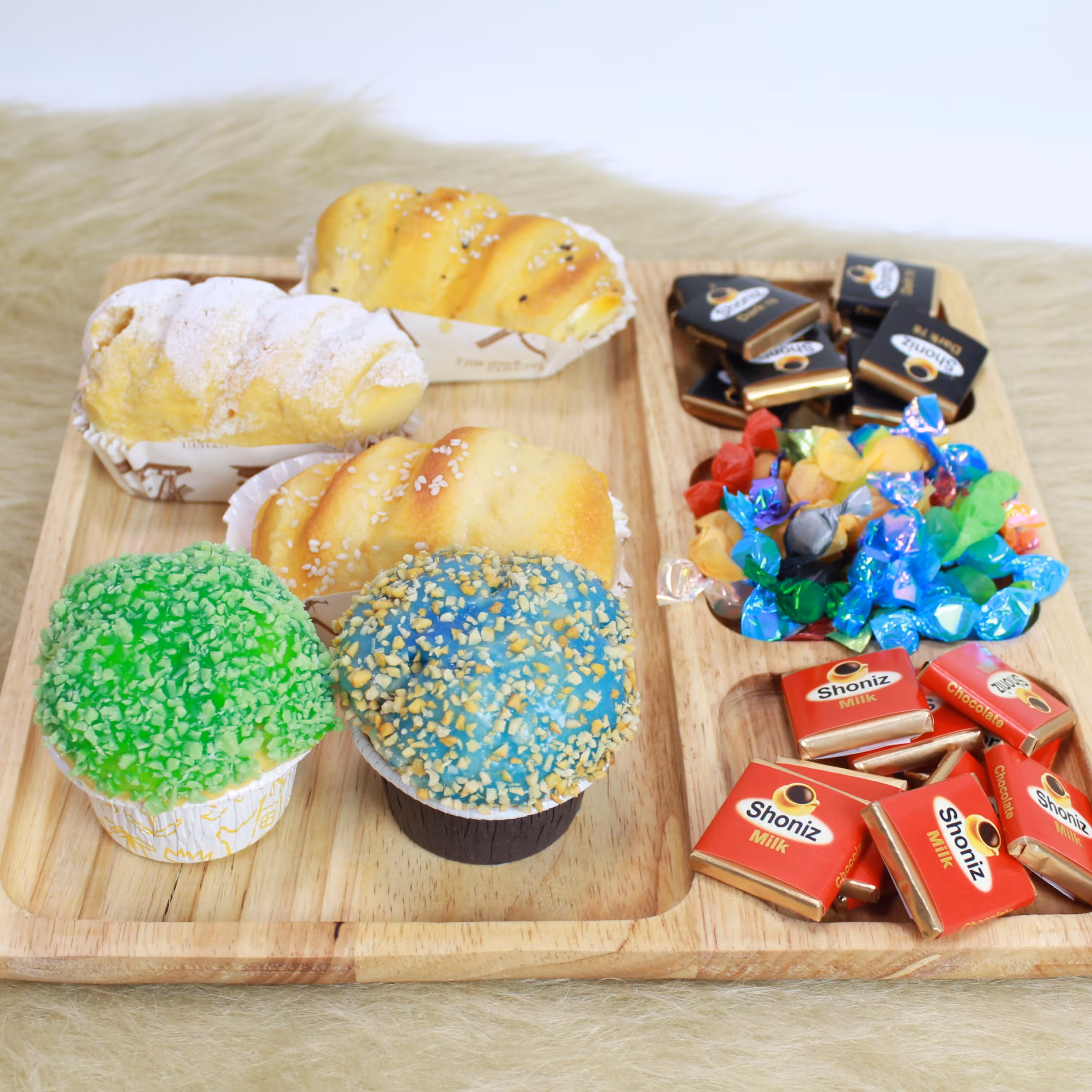 ظرف آجیل و  اردو خوری  پذیرایی  چوبی 4 خانه