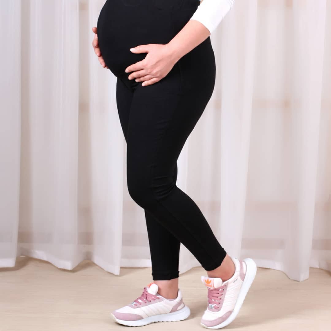 شلوار بارداری دورس ضخیم پاییزه مدل لگ دمپا جذب قد 90 و قد 100