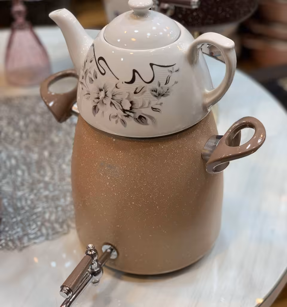 کتری و قوری River رنگ قهوه ای روشن کد 103