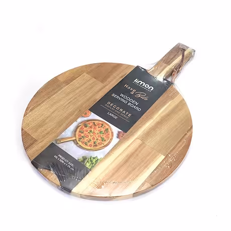 تخته سرو دسته دار گرد بزرگ چوبی لیمون