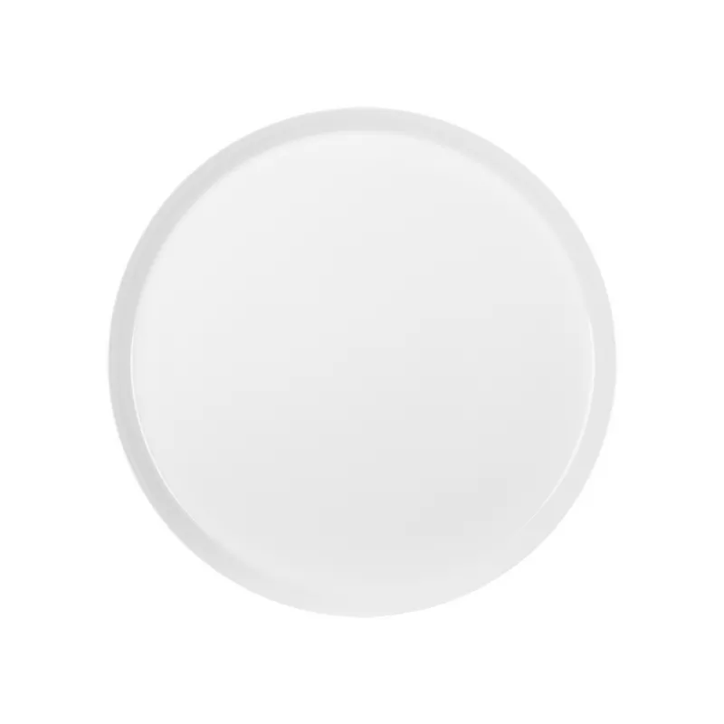 بشقاب تخت چینی زرین فرم اس سفید (سایز 24)