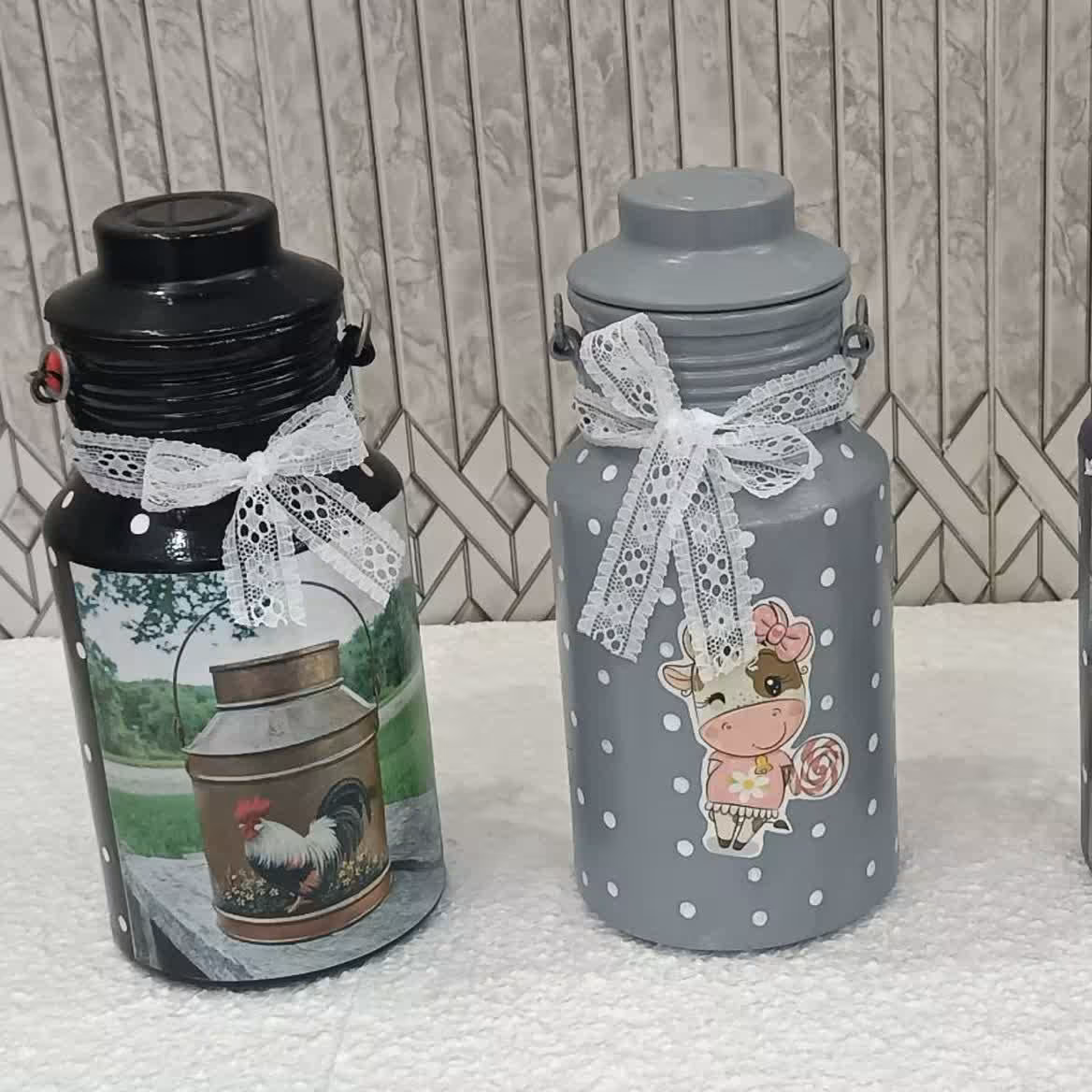 دبه‌ی رنگی دکوپاژ 2کیلویی