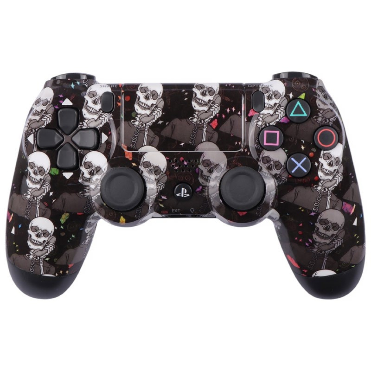 دسته بازی بی سیم سونی Dualshock 4 High Copy درجه یک طرح Skeleton مناسب برای PS4