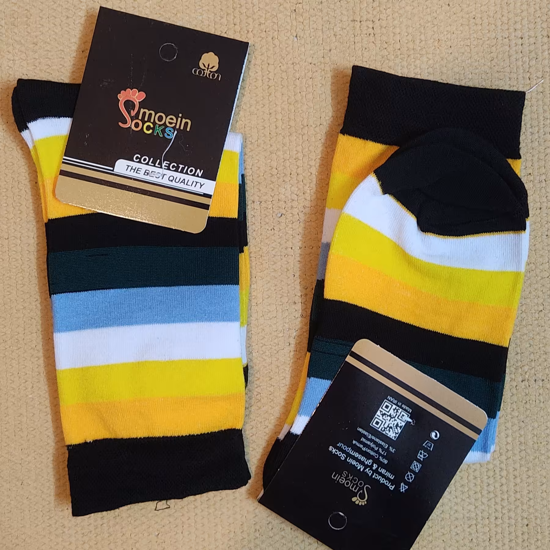 جوراب ساقدار رنگین کمانی 