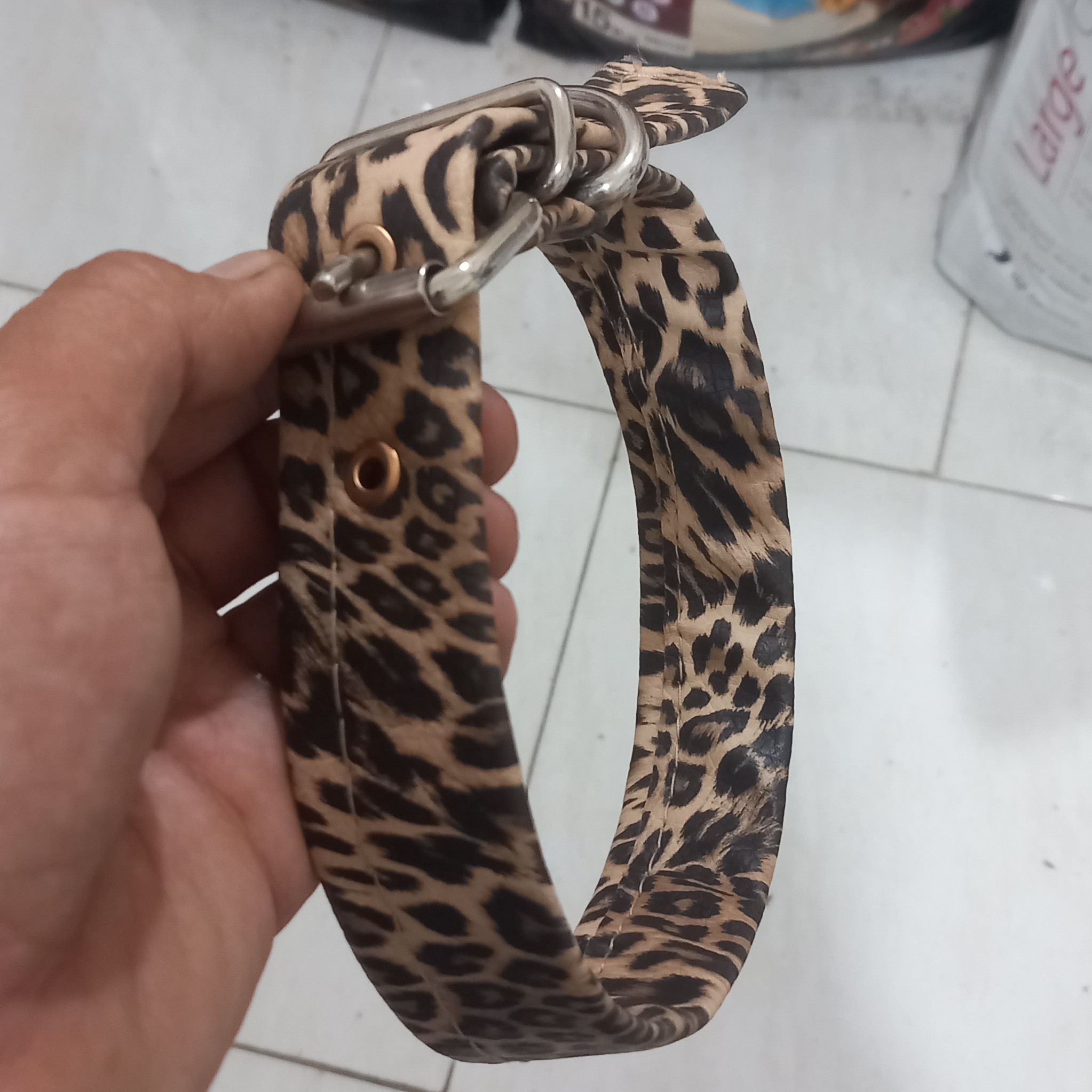 قلاده گردنی چرم سگ  دو لایه نرم 3 سانتی متری مخصوص سگهای 10 تا 25 کیلو 