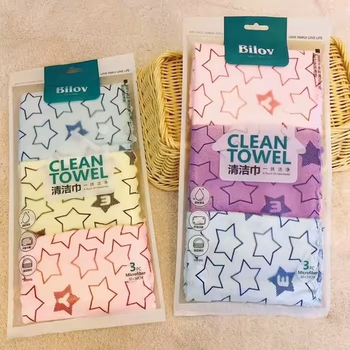  دستمال سه تایی بیلاو طرح ستاره/سه بسته