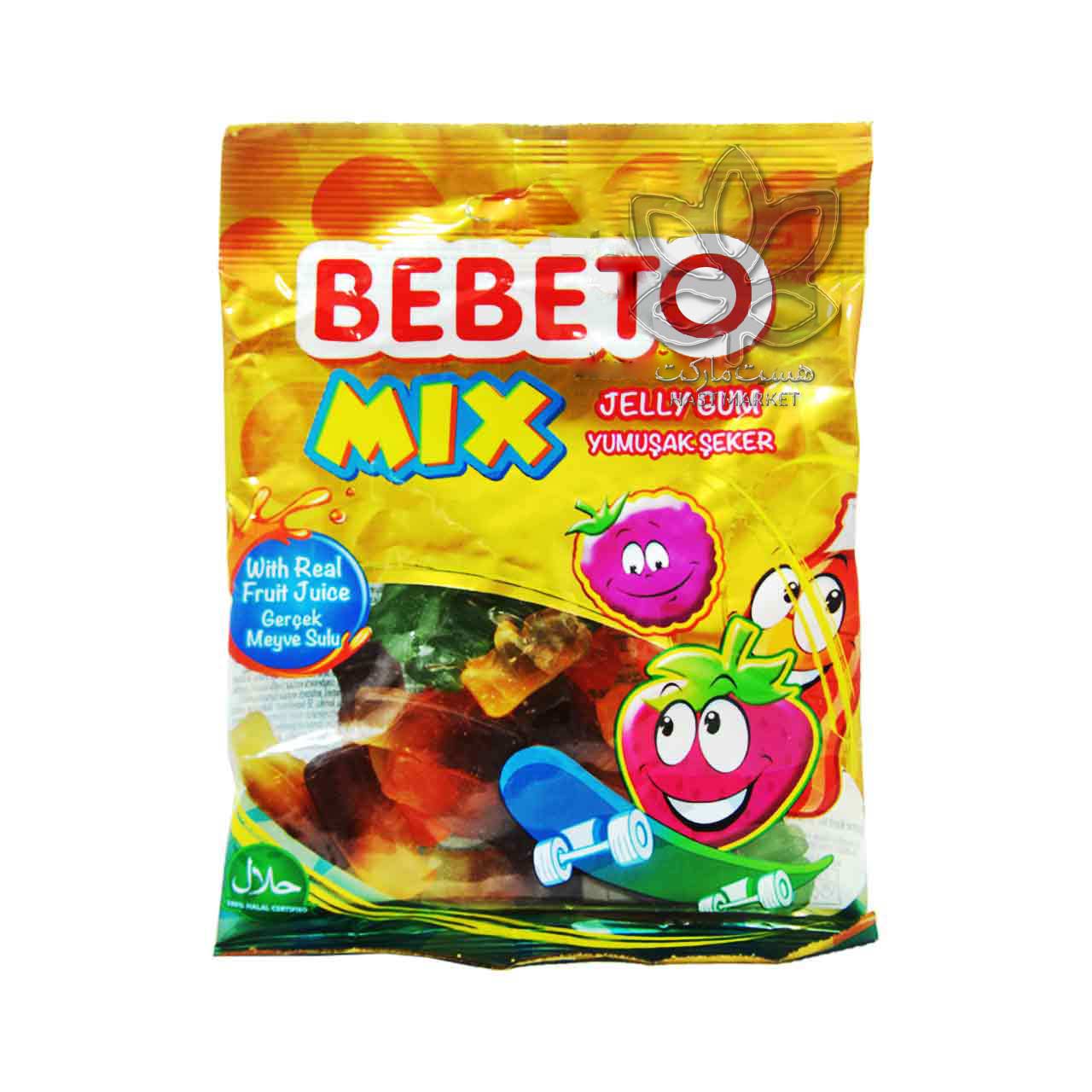 پاستیل مخلوط ( میکس ) 80 گرم ببتو - bebeto
