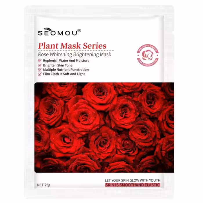 ماسک ورقه ای روشن کننده ی صورت گل رز سیموئه(آرایشی شین بیوتی)