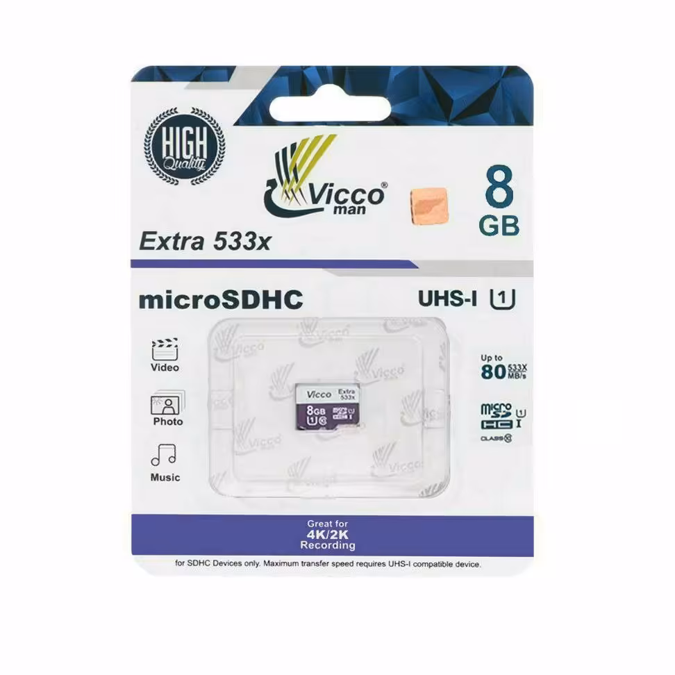 مموری حافظه رم 8 گیگ سرعت عالی 80 مگابایت بر ثانیه مدل ویکو