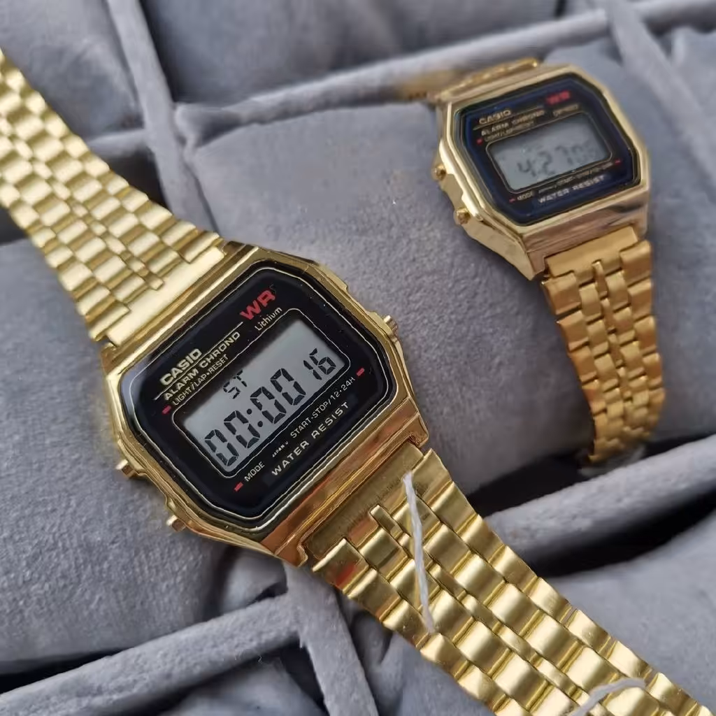 ساعت کاسیو نوستالژی رنگ طلایی سایز بزرگ