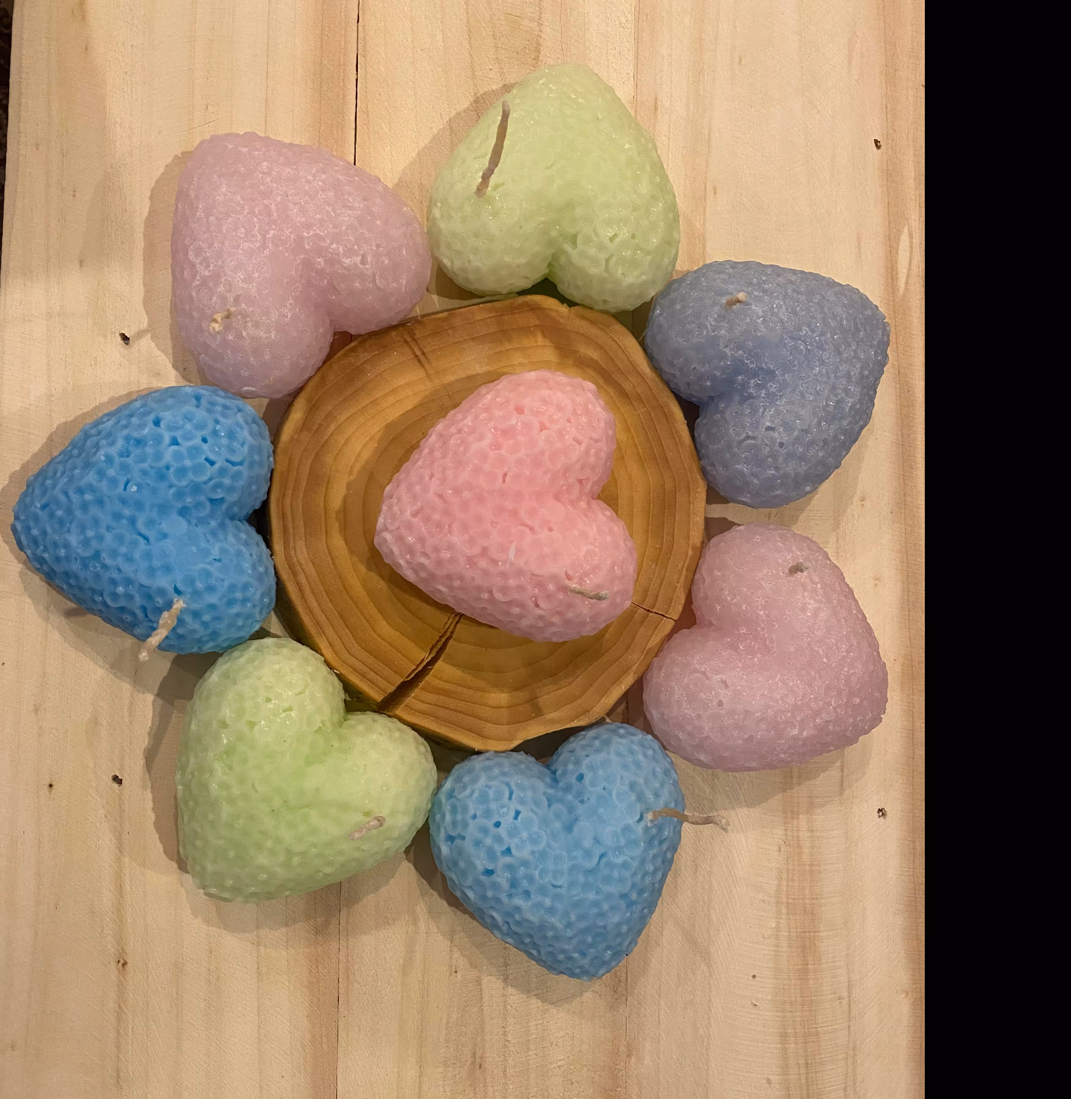 شمع قلب رنگی 