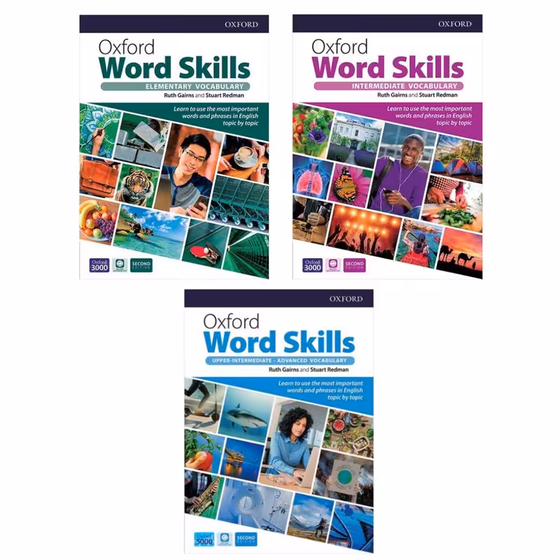 کتاب Oxford Word Skills 2nd Edition اثر Ruth Gairns and Stuart Redman انتشارات اکسفورد 3جلدی