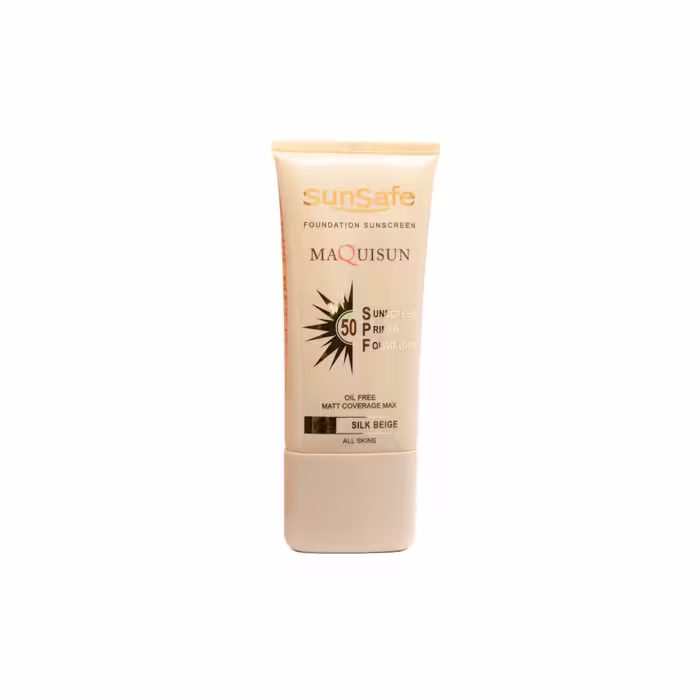 کرم ضدآفتاب کرم پودری و پرایمری فاقد چربی سان سیف (SPF 50)