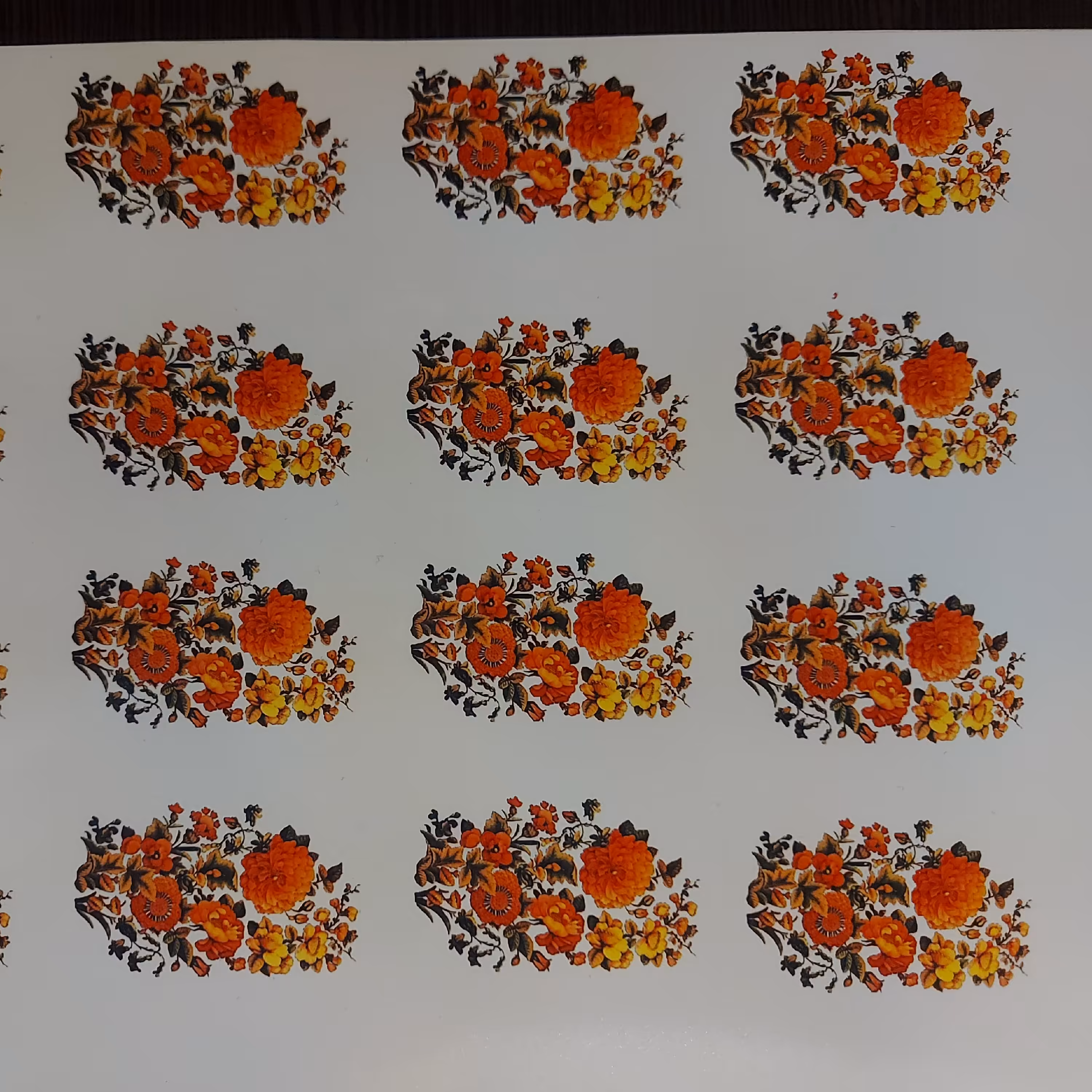 ورق ترانسفر طرح گل و مرغ ابعاد a4