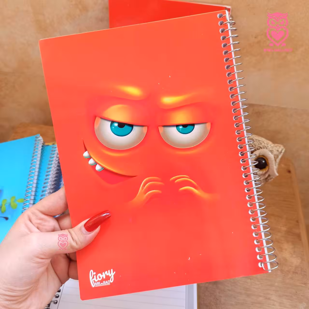 دفتر مشق سیمی سه بعدی طرح ایموجی شیطان