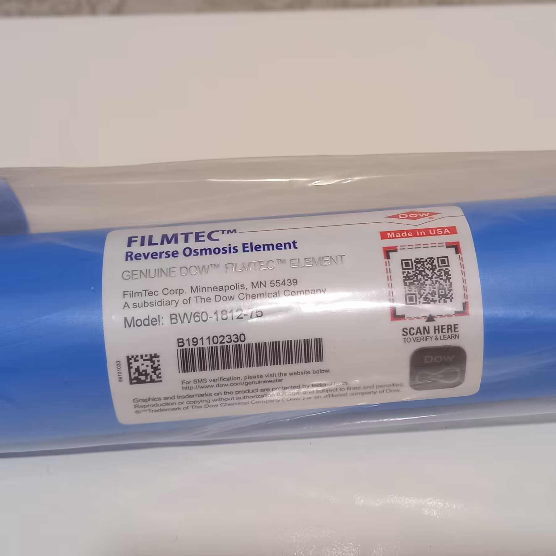 فیلتر  ممبران . وزن225گرم.برند فیلم تک