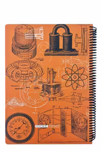 دفتر وزیری 100 برگ نارنجی Scientist Physics دات نوت dotnote