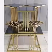 میز عسلی و جلو مبلی مدل نخلی(آبکاری درجه 1 فورتیک)(ارسال با باربری و به صورت پس کرایه)