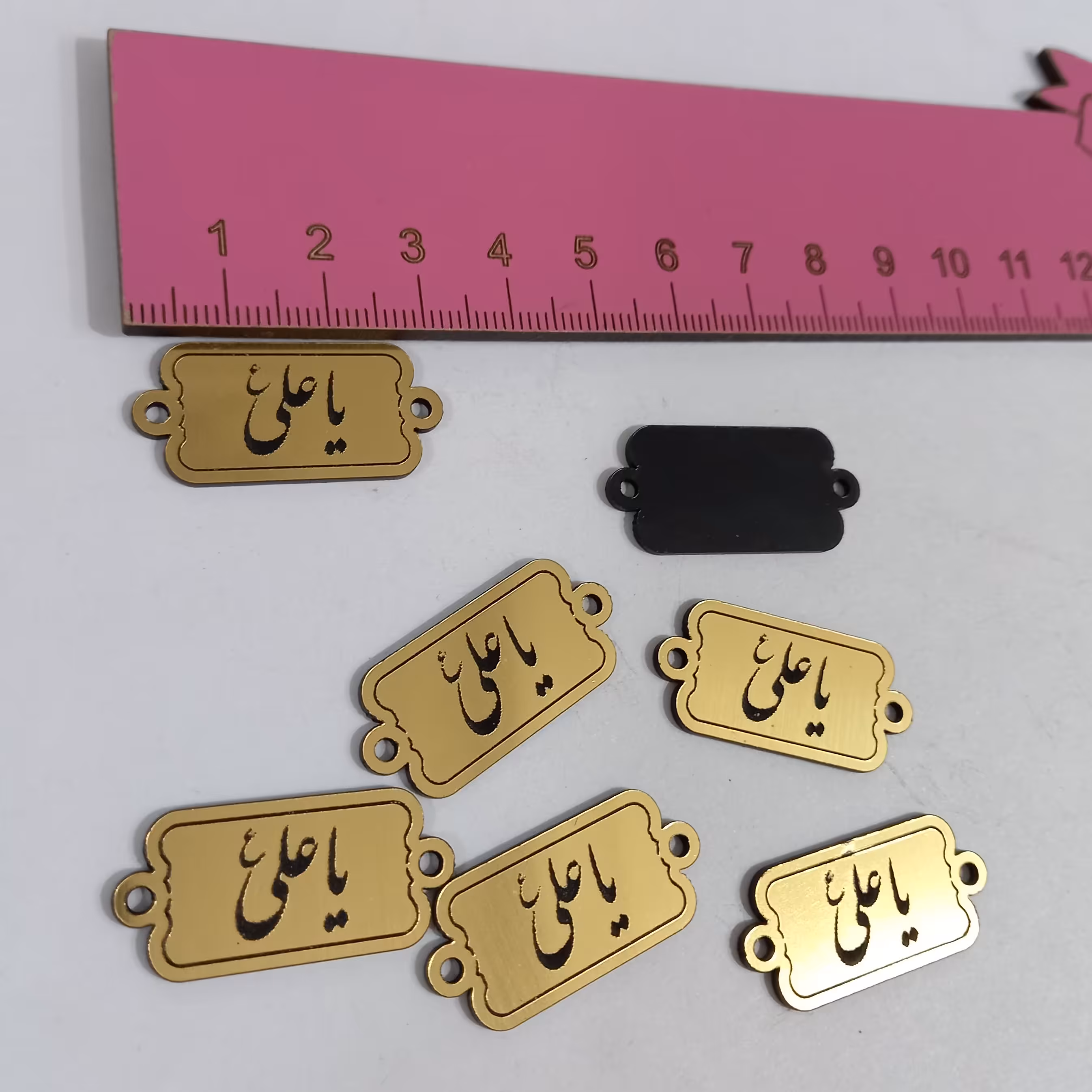 دستبند مولتی طلایی یا علی 3 سانت بسته 3 عددی