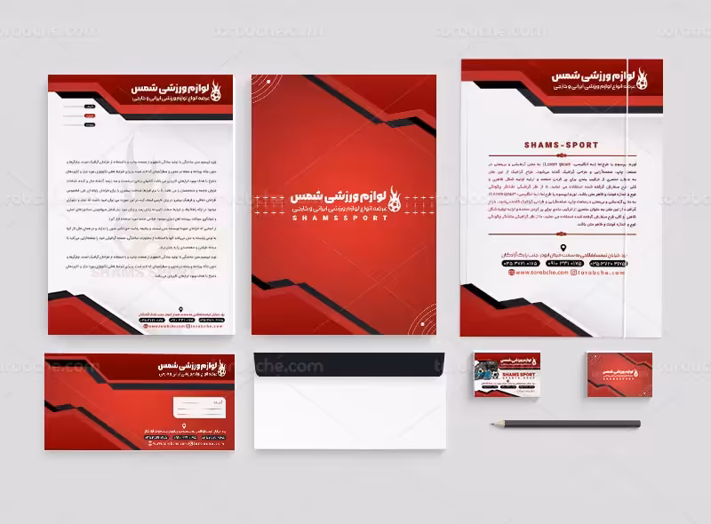 ست اداری لایه باز لوازم ورزشی | گرافیک با طعم تربچه