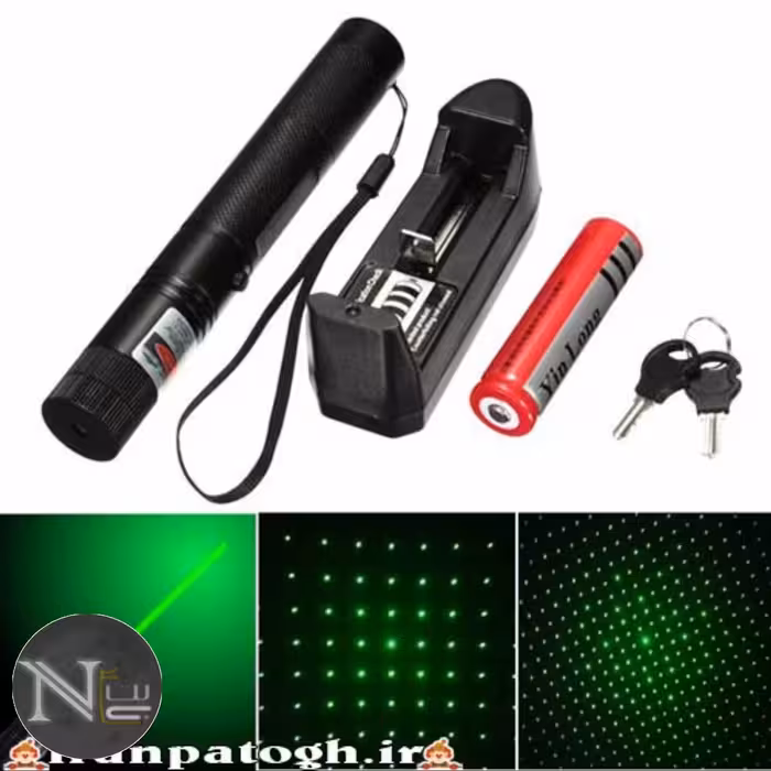 لیزر پوینتر سبز 303 شارژی کلید دار برد 12کیلومتری کیفیت اصلی