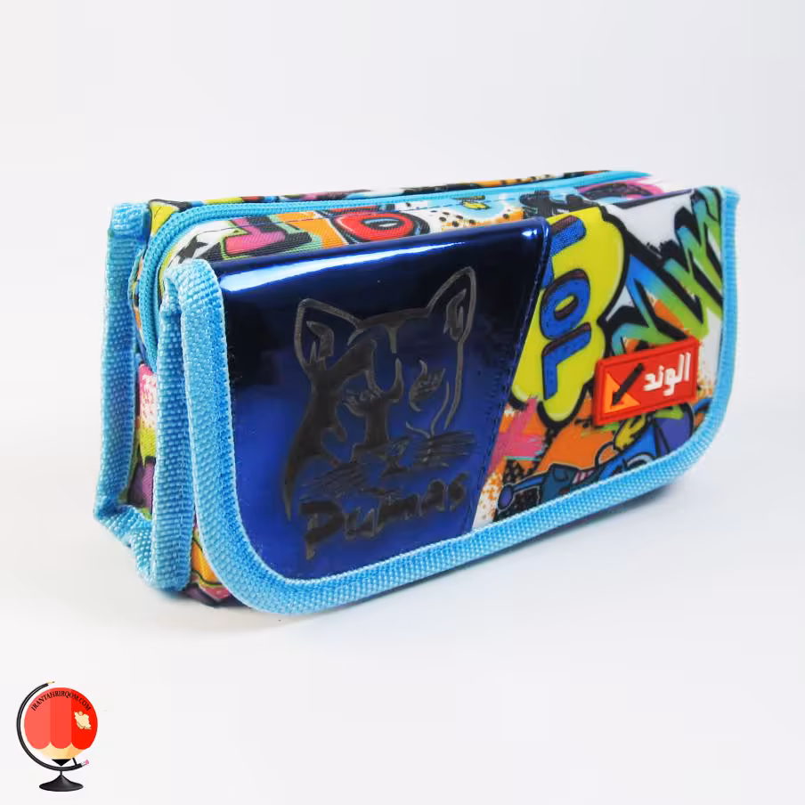 جامدادی اسپرت سه زیپ طرح پلنگ الوند