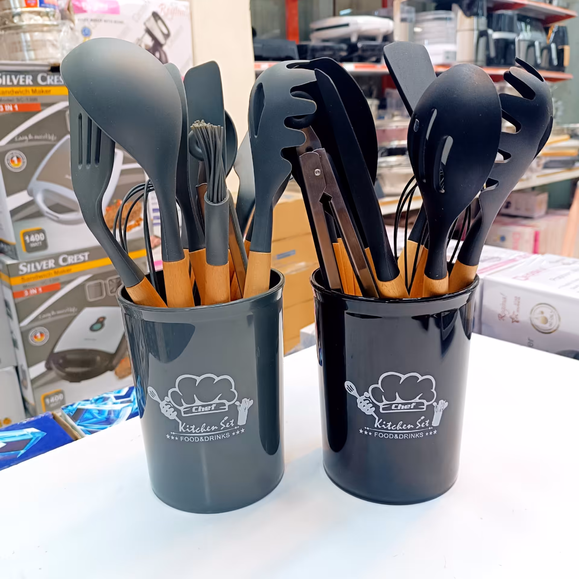 کفگیر ملاقه سیلیکونی 12 تیکه