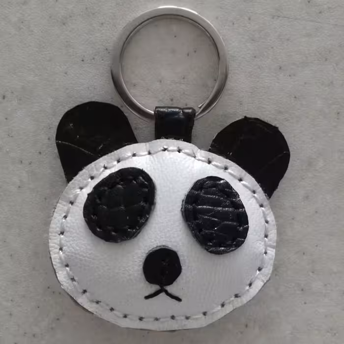 جا کلیدی چرمی دستدوز طرح خرس پاندا