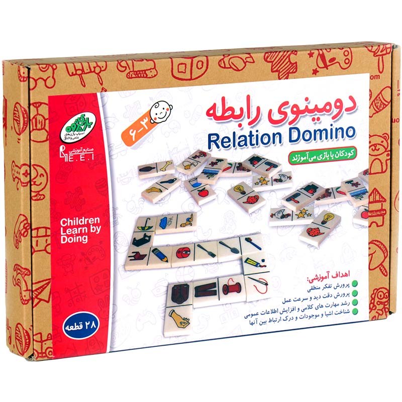 بازی دومینوی رابطه 28 قطعه صنایع آموزشی