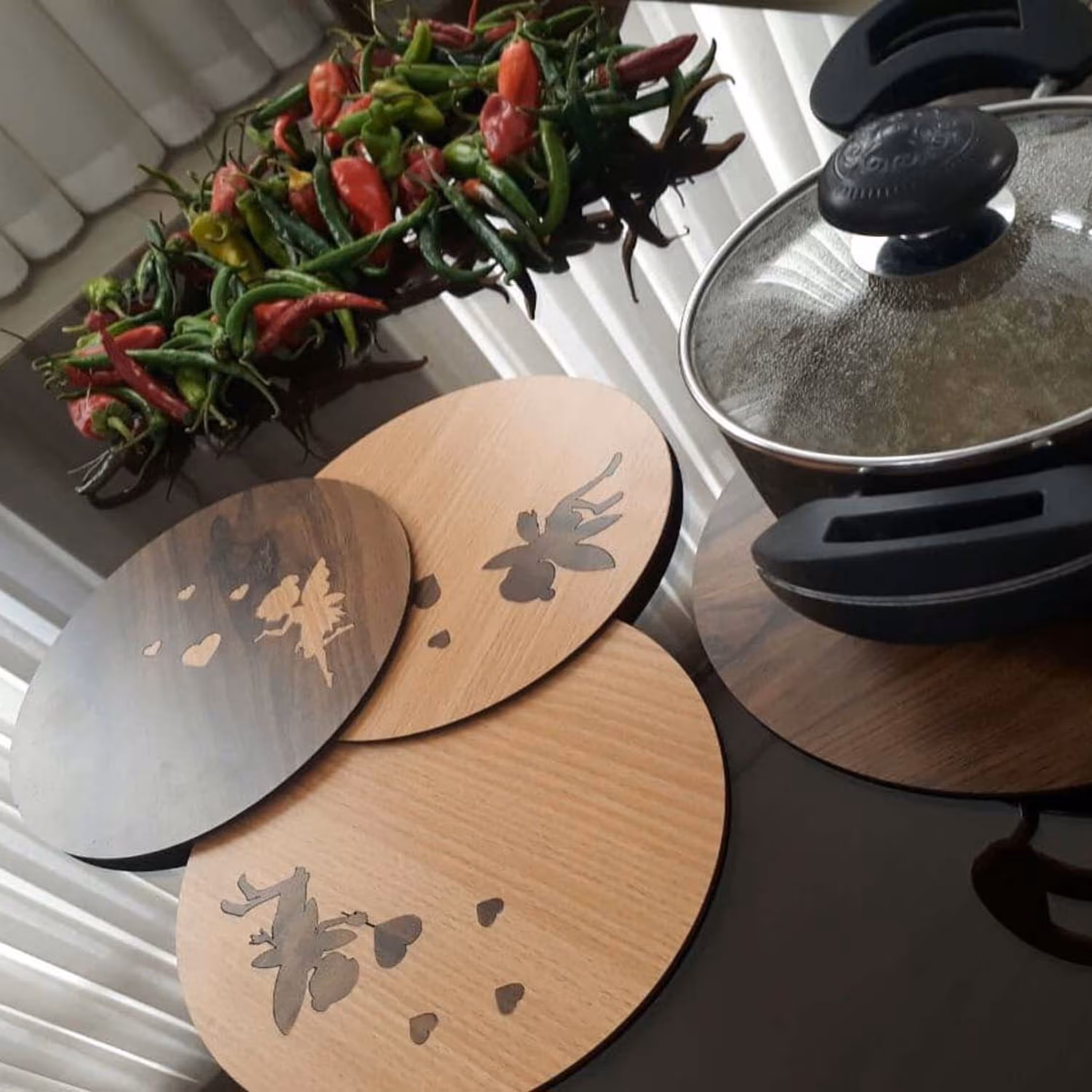 زیر قابلمه آنجل دو رو قطر20 (طرح فرشته تو پر)